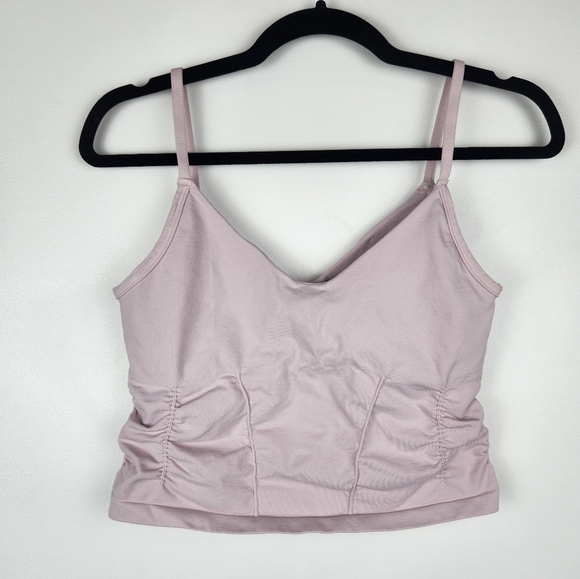 Free People Tops - Free People Good Karma Rouched Cropped Tank Pink Size M/L